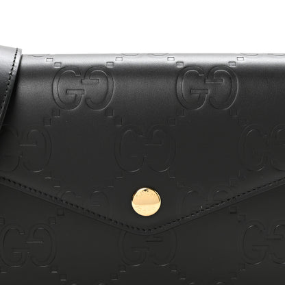 Gucci Gilbert Calfskin GG Super Mini Shoulder Bag Black Black 7 of 10