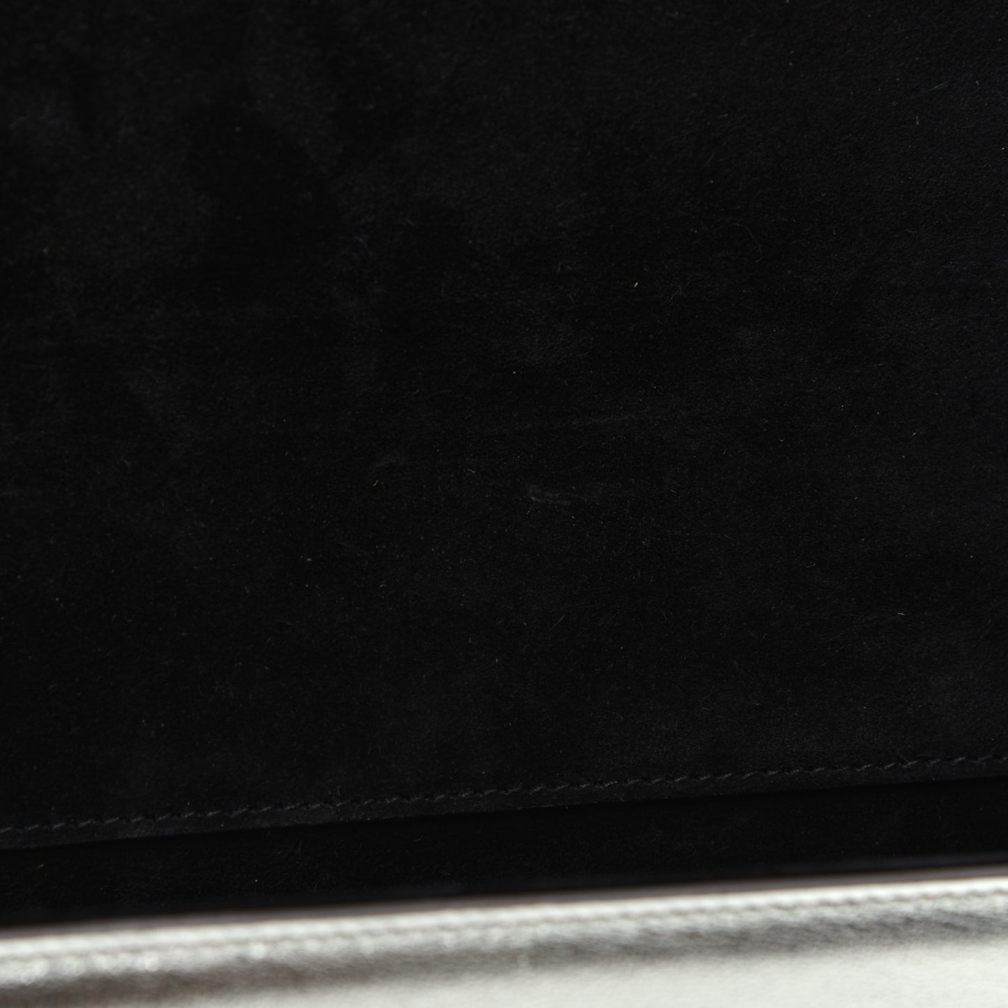 Metallic Calfskin Classic Monogram Cassandre Clutch Argento
