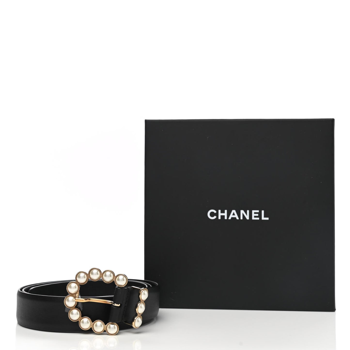 Calfskin Pearl Belt 80 32 Black