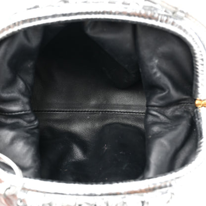 Bottega Veneta Metallic Bark Calfskin The Mini Pouch Silver 5 of 10