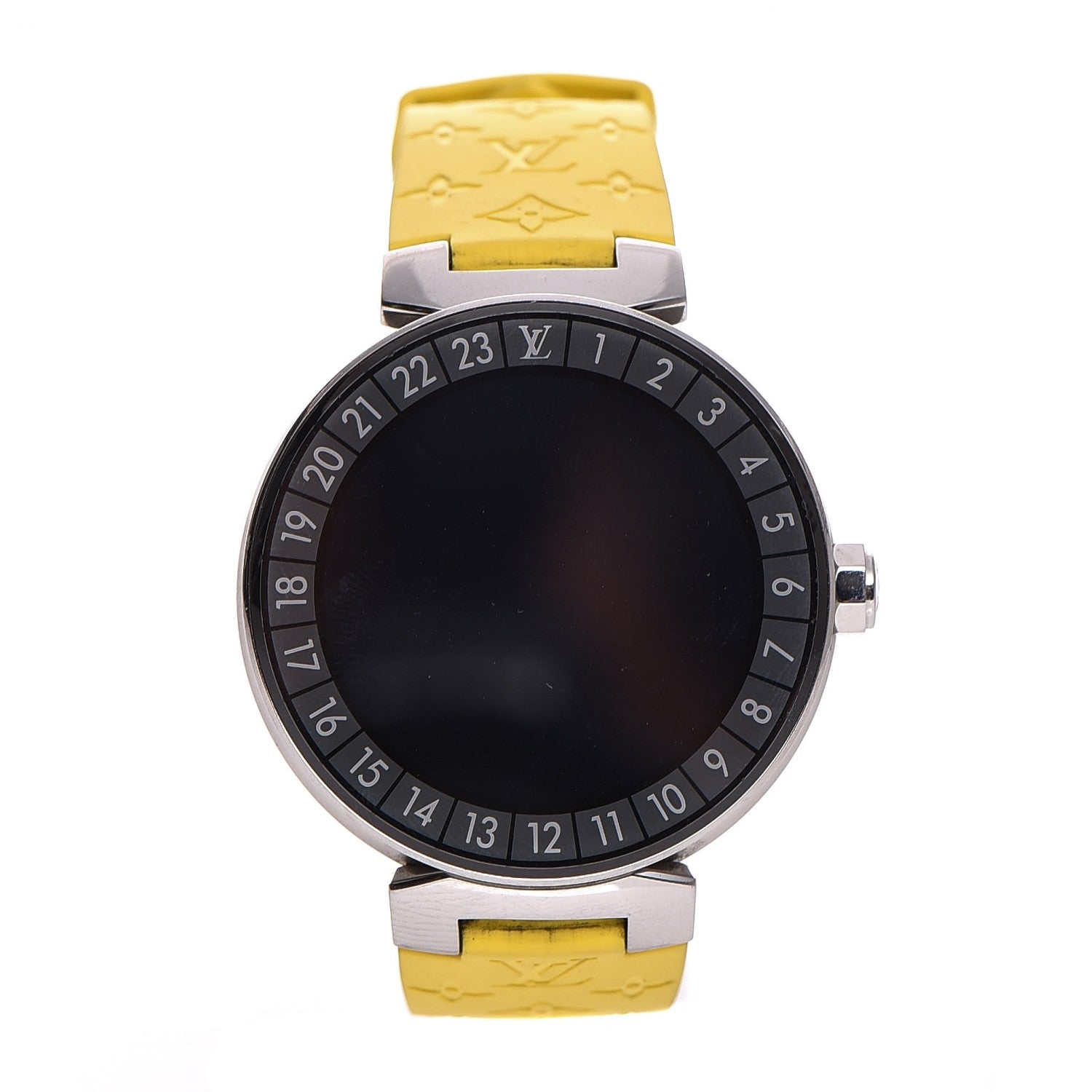 Louis Vuitton Stainless Steel Rubber 42mm Monogram Tambour Horizon Smartwatch Yellow 1 of 8