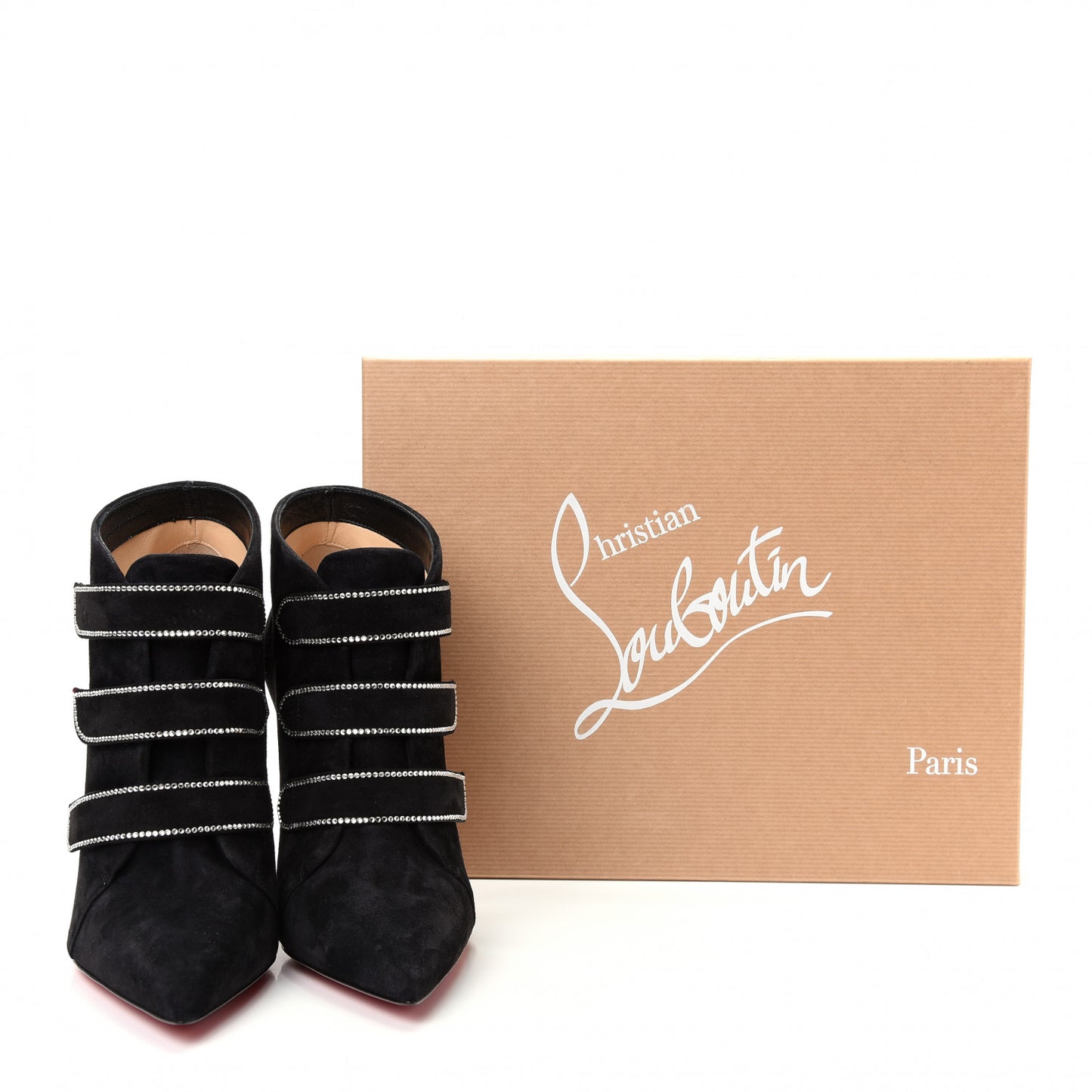 Veau Velour Strass Triniboot 100 Booties 36.5 Black