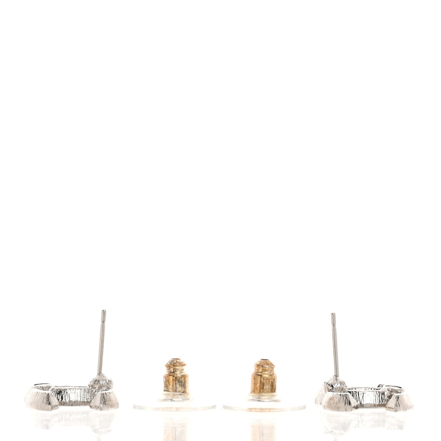 Crystal CC Earrings Silver