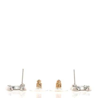 Chanel Crystal CC Earrings Silver 3 of 5