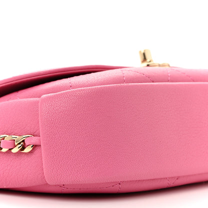 Chanel Goatskin Stitched Casual Trip Single Flap Pink 9 of 13