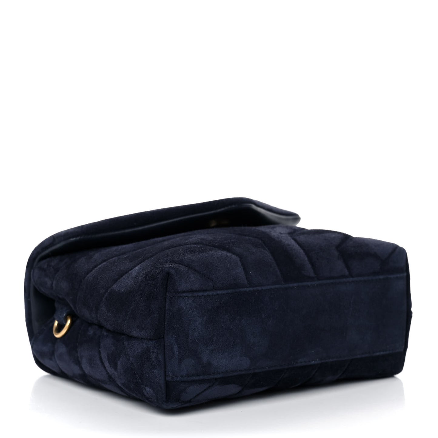 Suede Toy Loulou Shoulder Bag Deep Marine