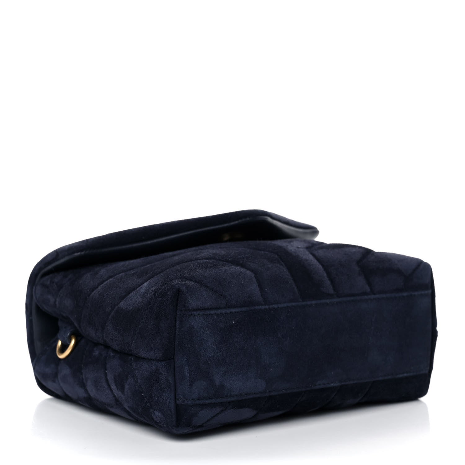 Saint Laurent Suede Toy Loulou Shoulder Bag Deep Marine 4 of 14