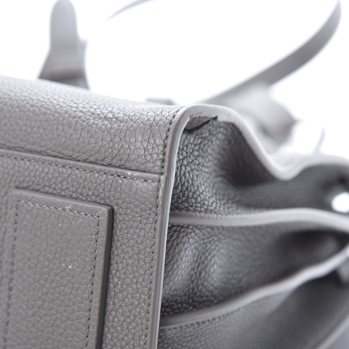 Grained Calfskin Small Supple Sac De Jour Mouse Grey