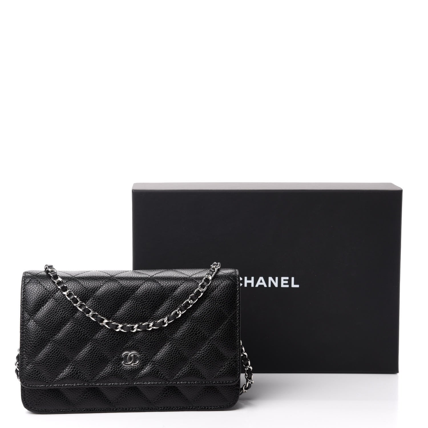Chanel Caviar Quilted Wallet On Chain WOC Black 12 of 12