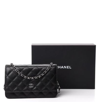 Chanel Caviar Quilted Wallet On Chain WOC Black 12 of 12