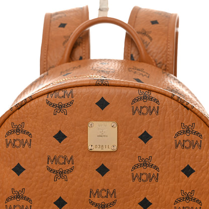 MCM Visetos Medium Side Studs Stark Backpack Cognac 8 of 10