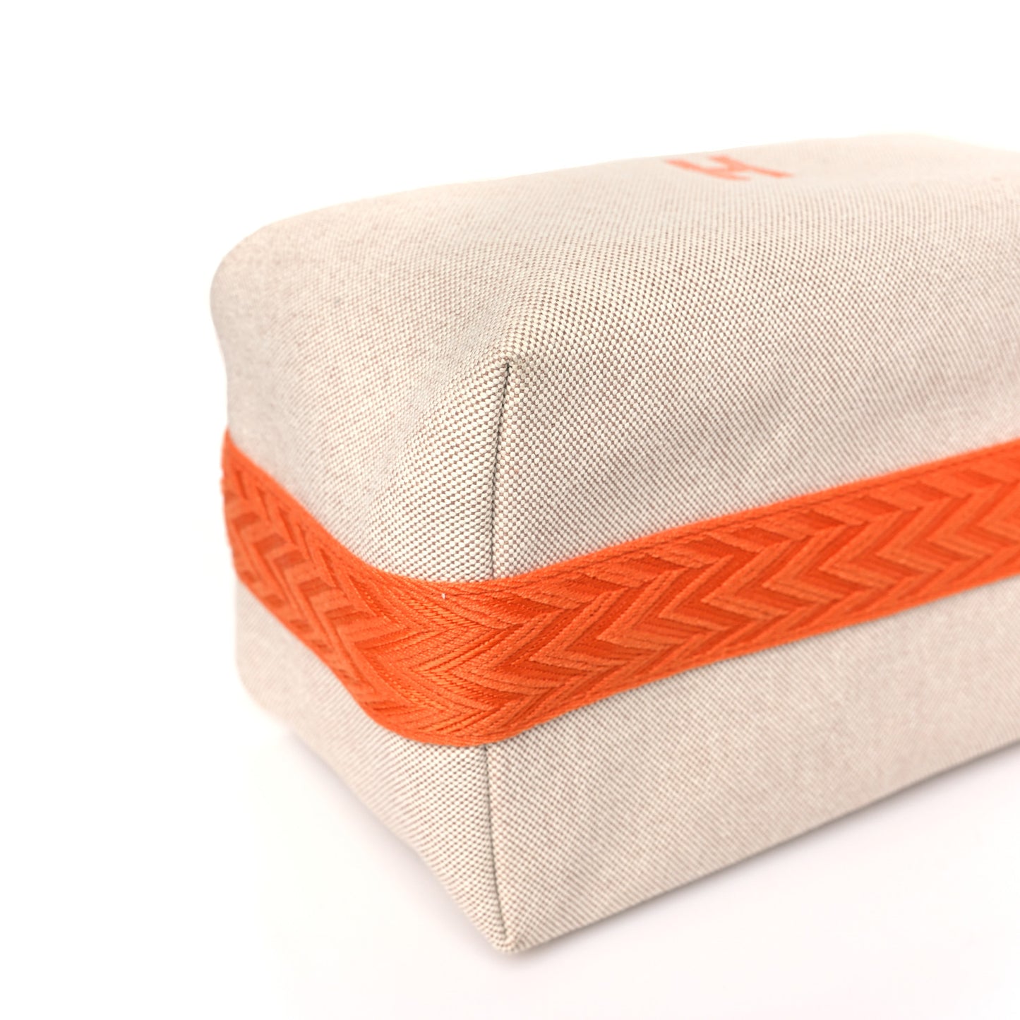 Canvas Large Bride-A-Brac Pouch Natural Orange