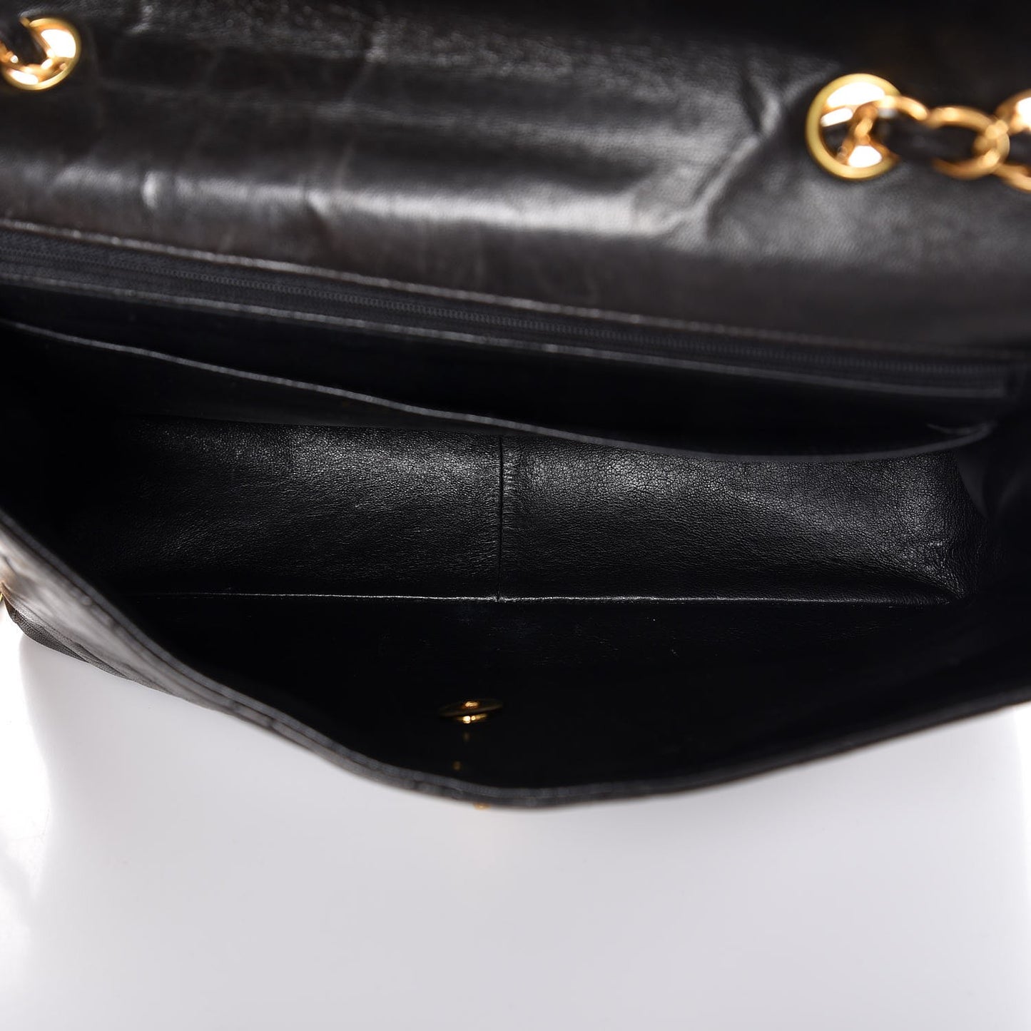 Lambskin Jumbo Single Flap Dark Brown