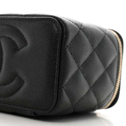 Chanel Caviar Quilted Small Vanity Case With Chain Black 10 of 10