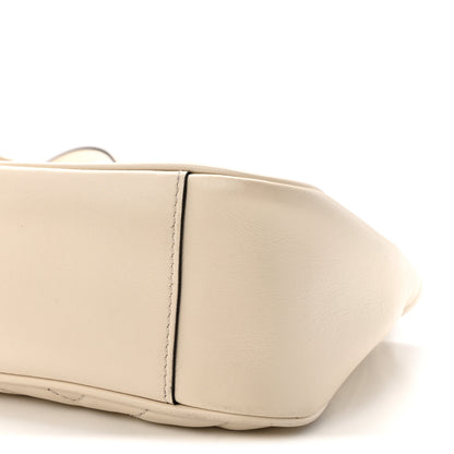 Gucci Calfskin Matelasse Small GG Marmont Shoulder Bag White 10 of 10