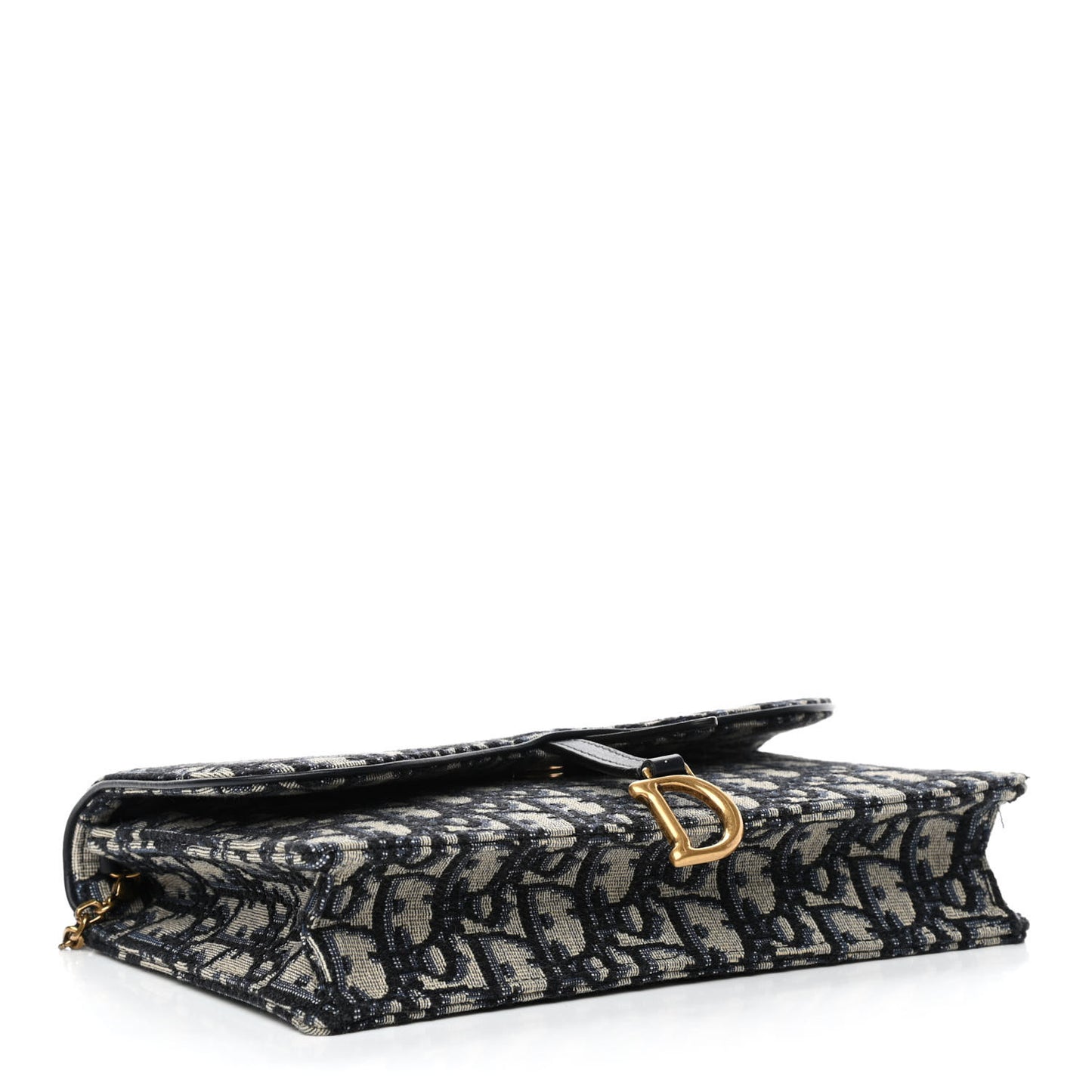 Oblique Saddle Chain Pouch Blue