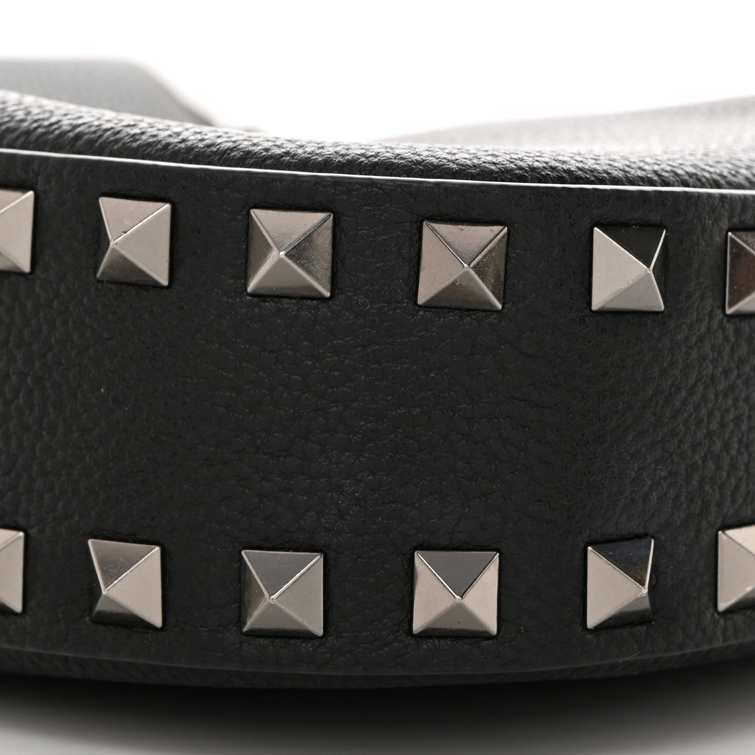 Valentino Garavani Grained Calfskin Rockstud Hobo Bag Black 9 of 9