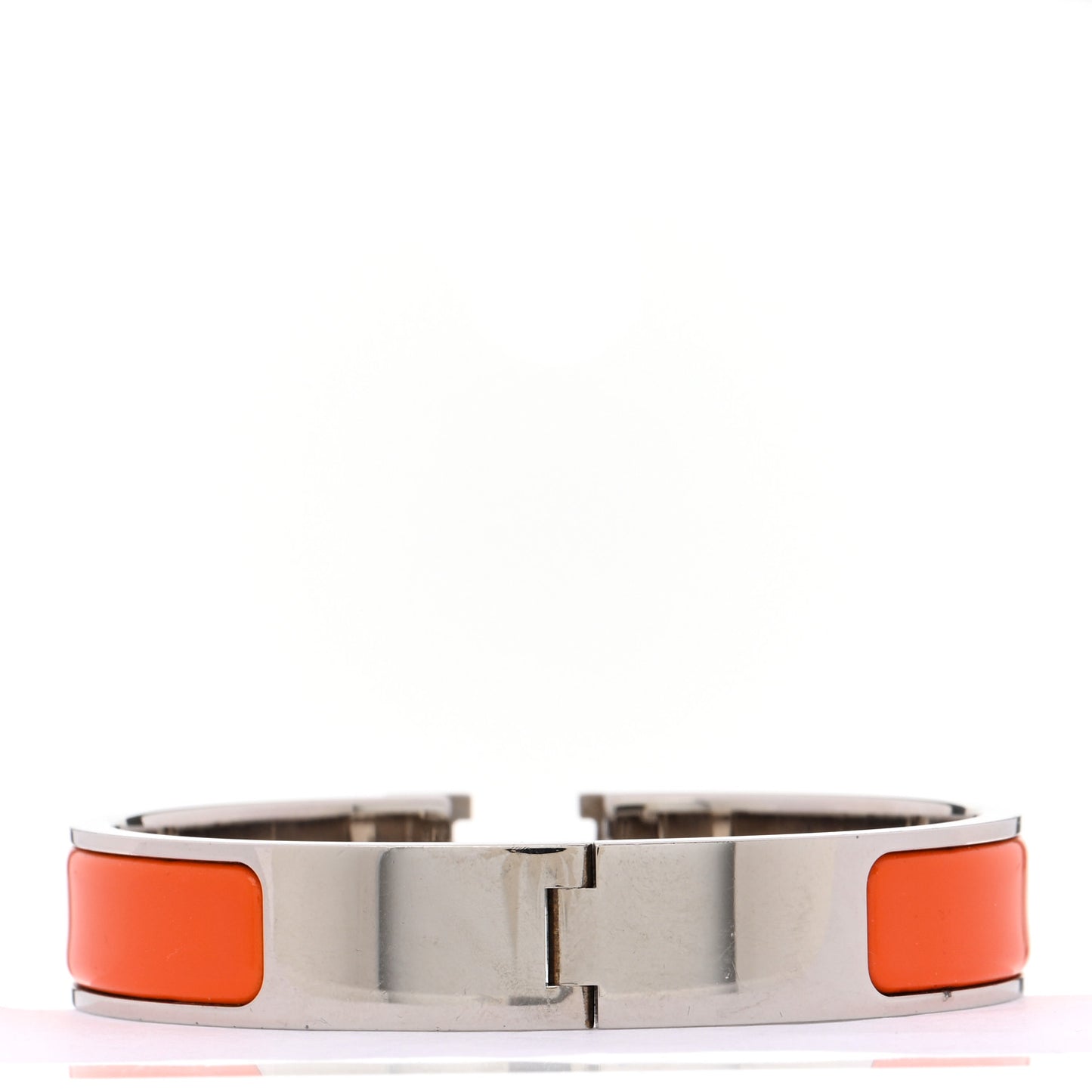 Enamel Narrow Clic Clac H Bracelet PM Orange
