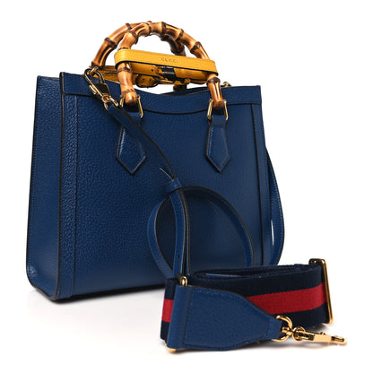 Gucci Textured Dollar Calfskin Web Small Diana Tote Bag Royal Crop 3 of 10