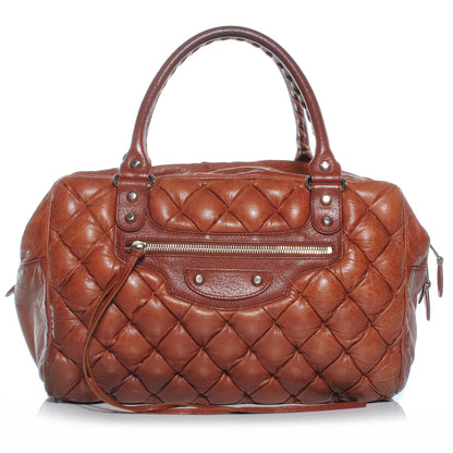 Balenciaga Chevre Quilted Matelasse MM Sienna 1 of 7
