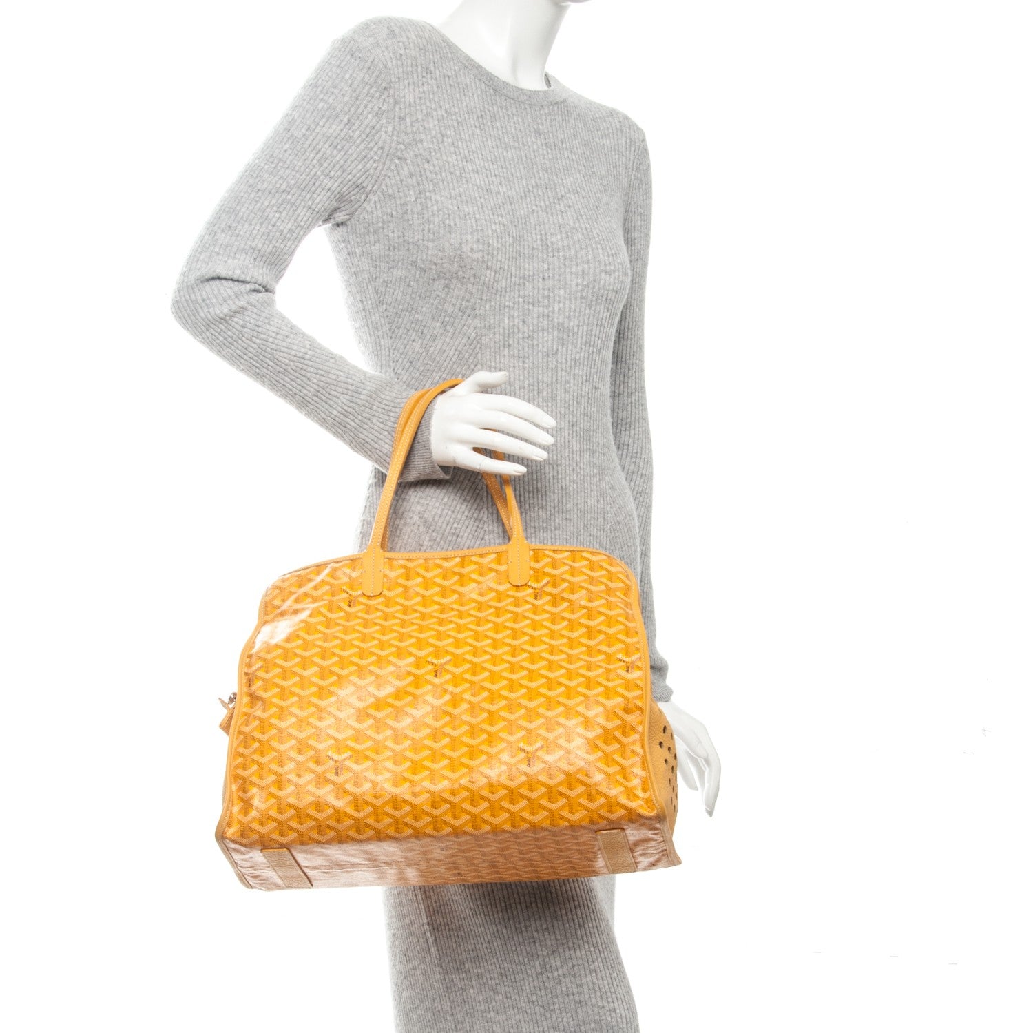 Goyard Goyardine Sac Hardy Pet Carrier PM Yellow 2 of 6