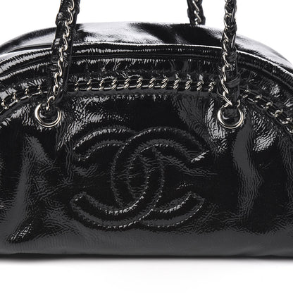 Chanel Patent Medium Luxe Ligne Bowler Black 7 of 7
