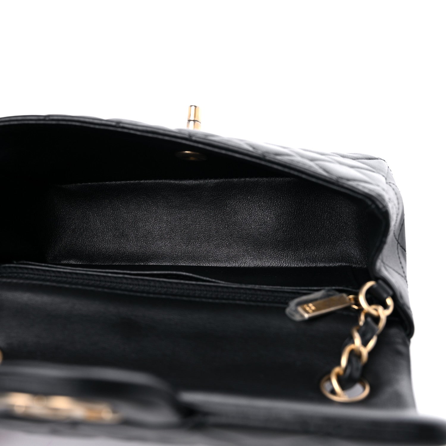 Chanel Lambskin Quilted Mini Rectangular Flap Black 5 of 9