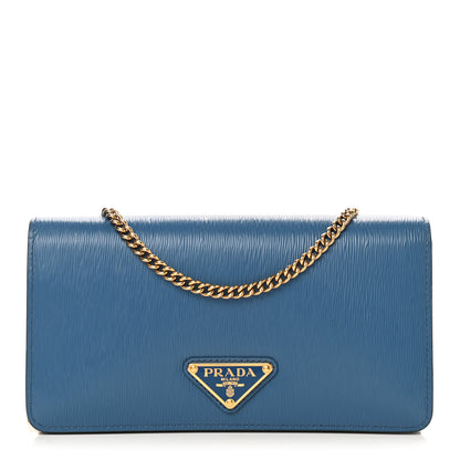 Prada Vitello Move Triangle Logo Miniborse Cobalto 1 of 9