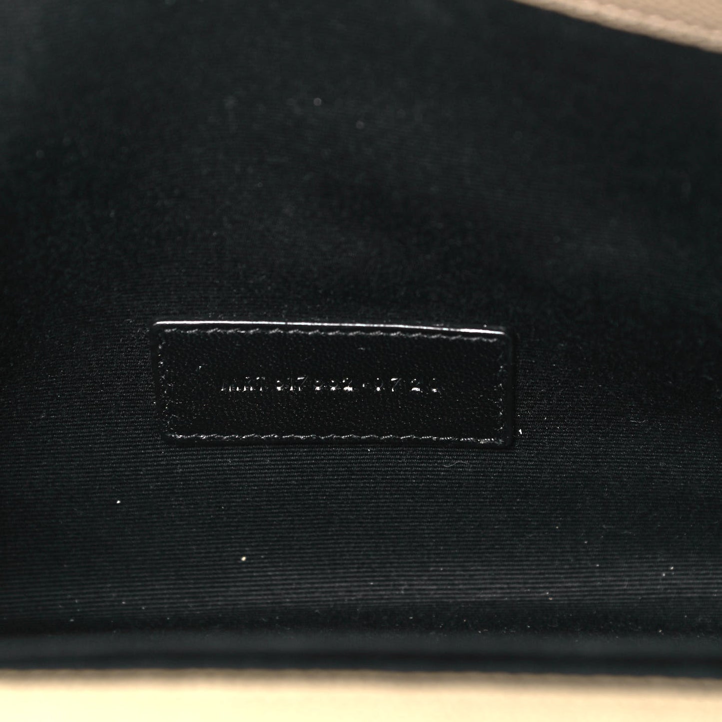 Grain De Poudre Matelasse Chevron Monogram Envelope Clutch Dark Beige