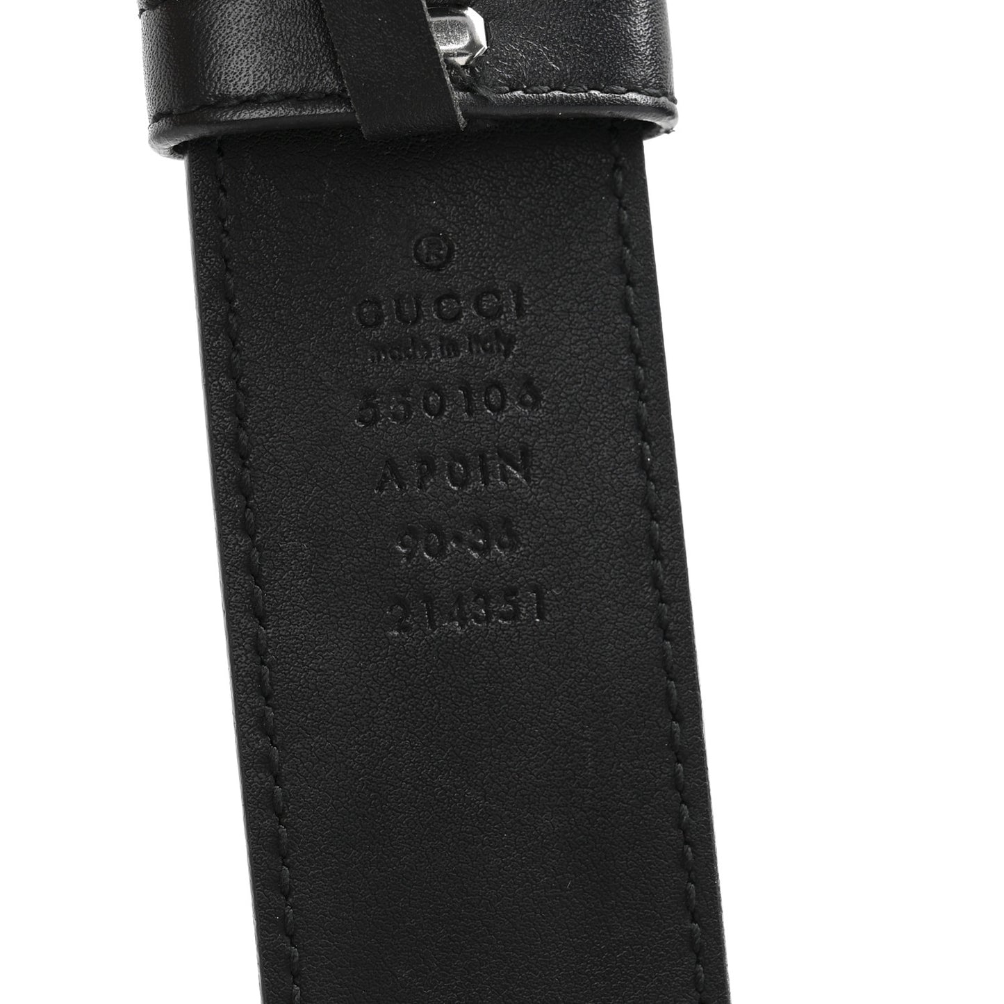 Calfskin Crystal Square G Madelyn Belt 90 36 Black