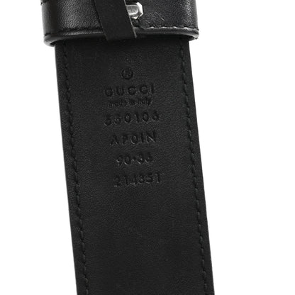 Gucci Calfskin Crystal Square G Madelyn Belt 90 36 Black 5 of 7