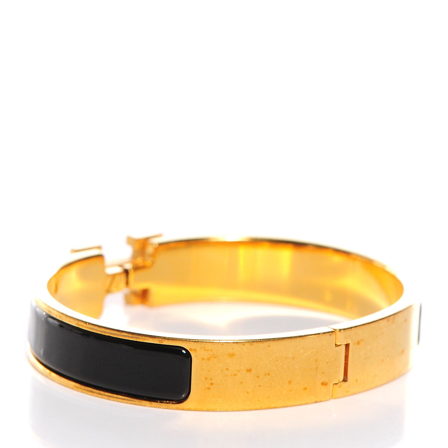 Hermes Enamel Narrow Clic Clac H Bracelet GM Black 3 of 5