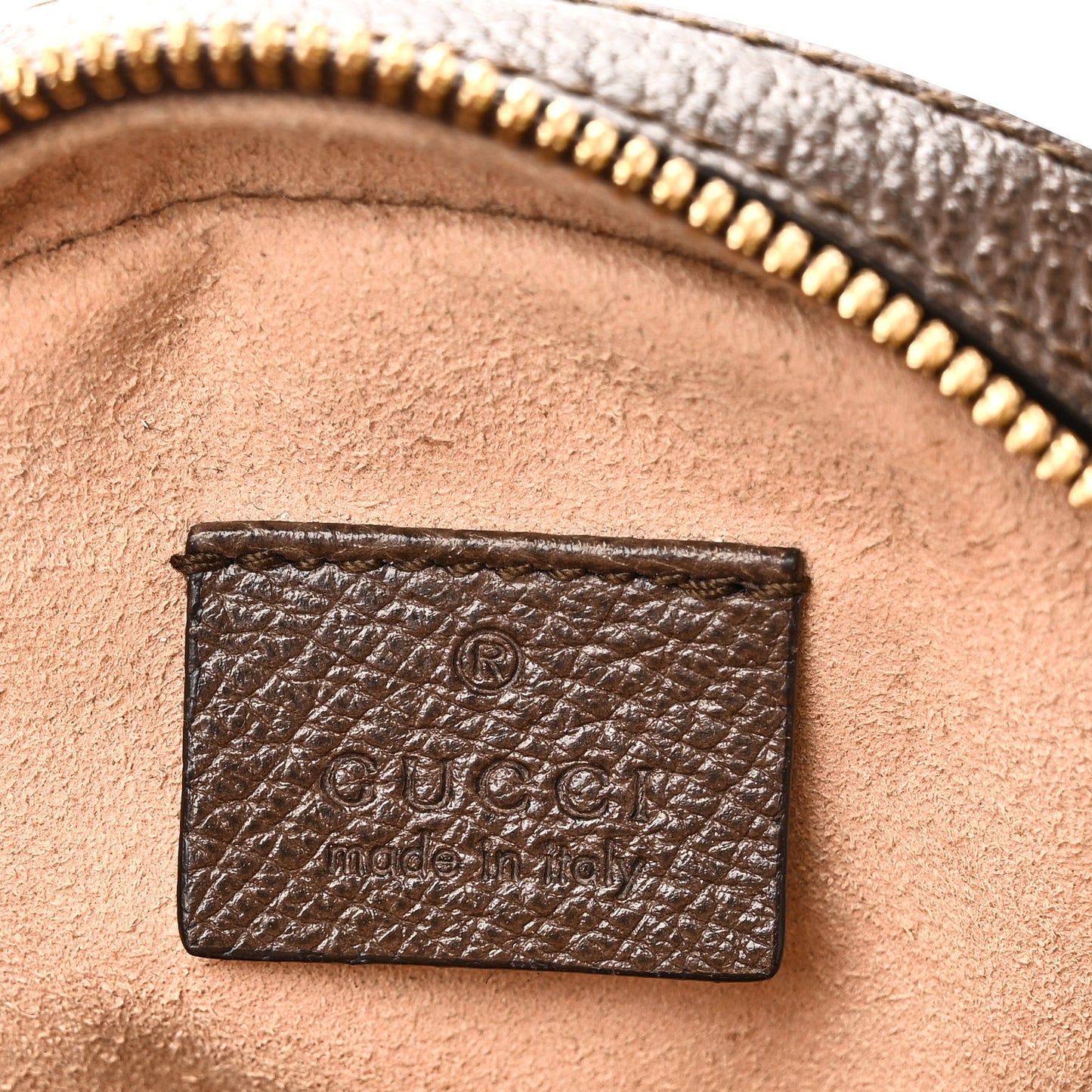 GG Supreme Monogram Web Mini Ophidia Round Shoulder Bag Brown