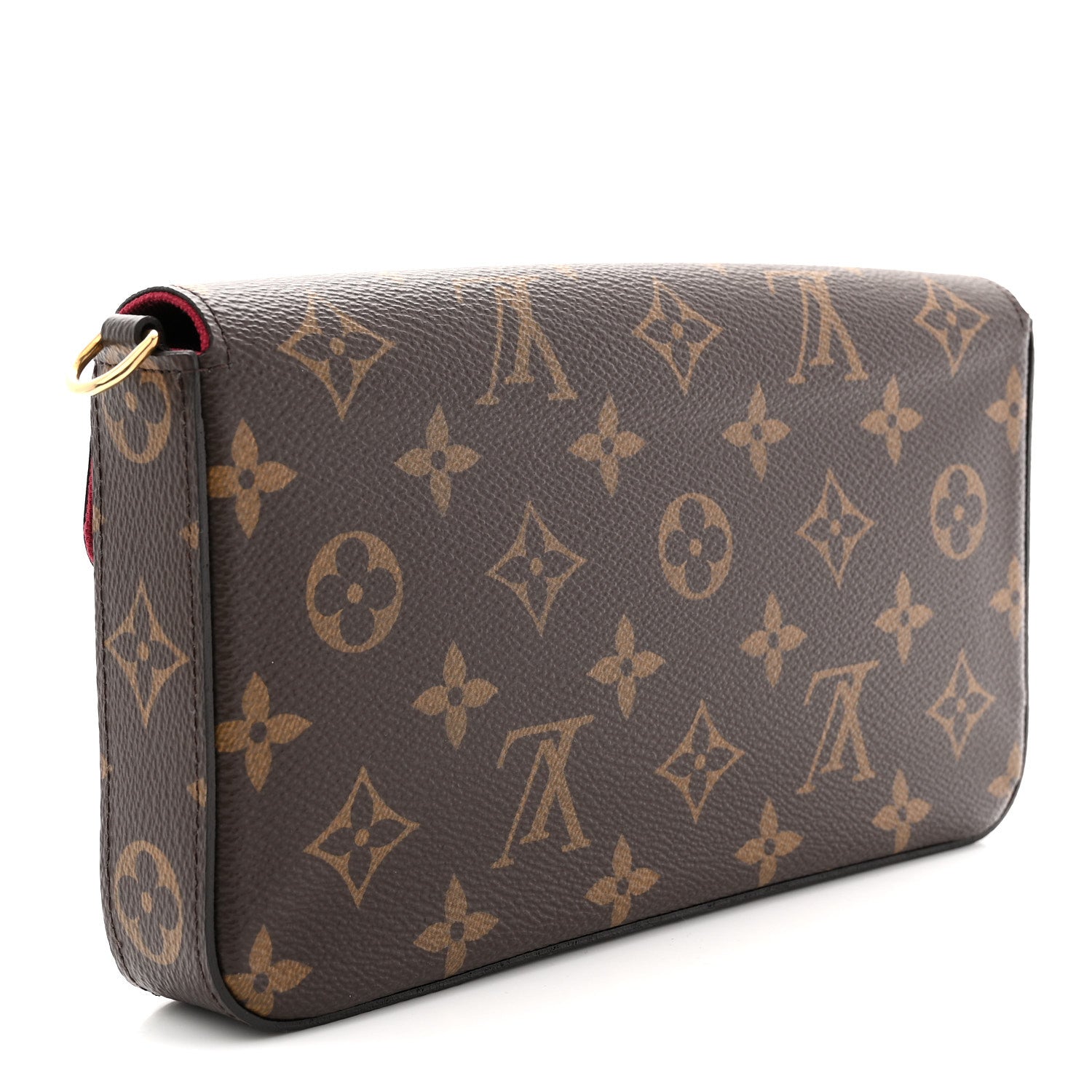 Louis Vuitton Monogram Pochette Felicie Chain Wallet Fuchsia 4 of 12