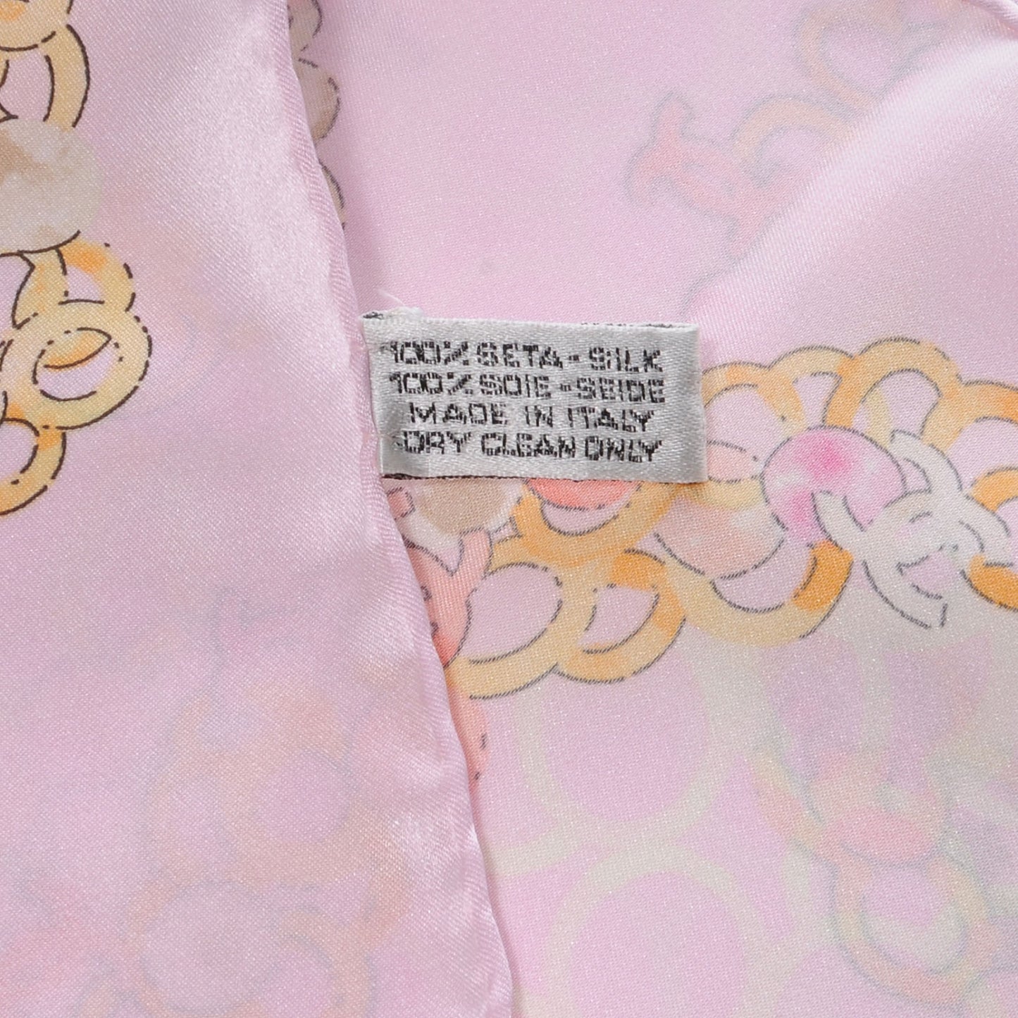 Silk Coco Iconic Symbols Scarf Pink
