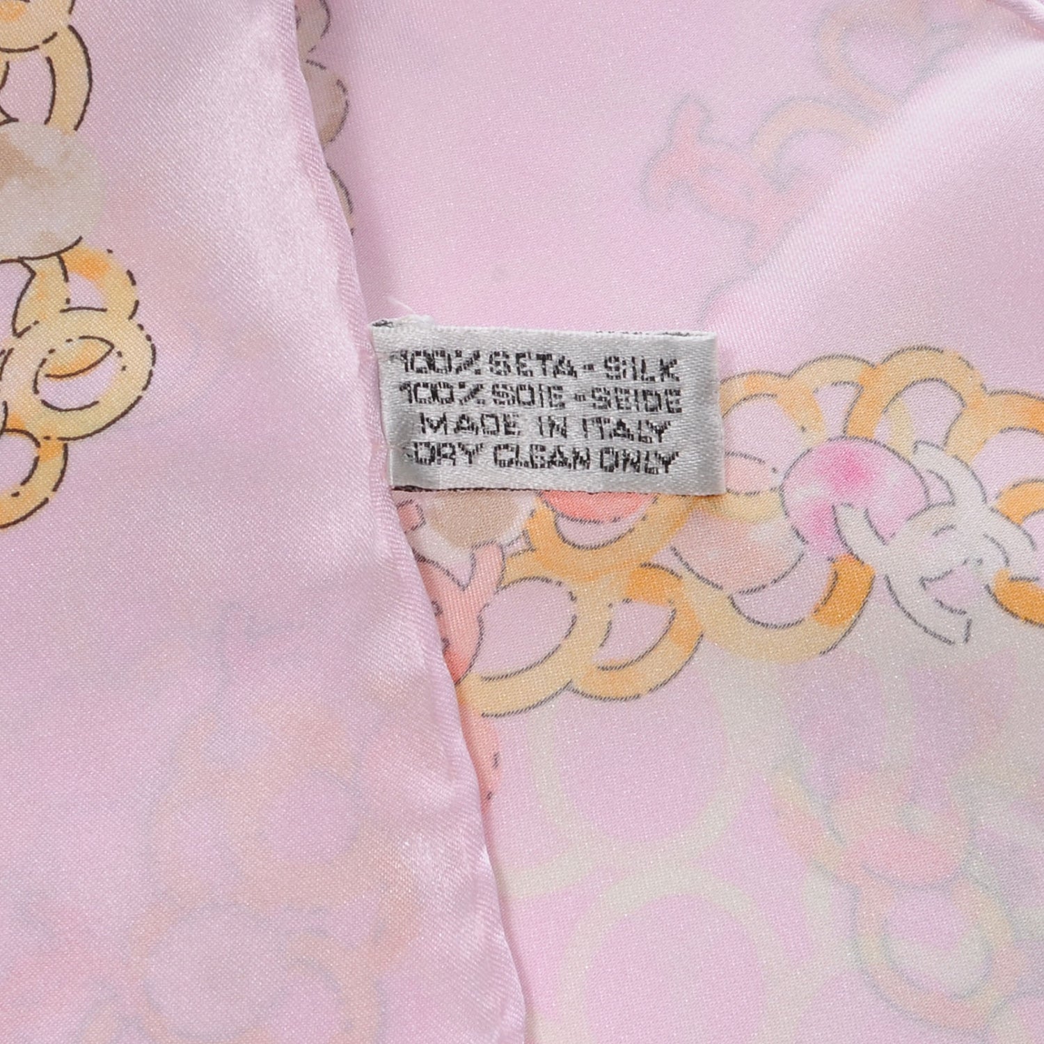 Chanel Silk Coco Iconic Symbols Scarf Pink 6 of 6