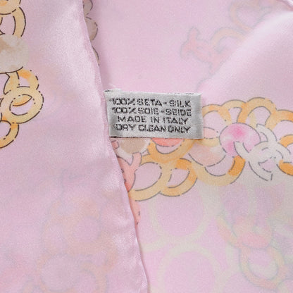 Chanel Silk Coco Iconic Symbols Scarf Pink 6 of 6