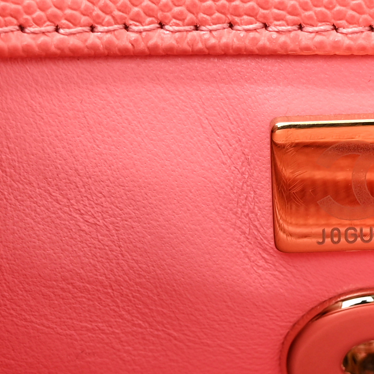 Caviar Quilted Mini Coco Handle Flap Dark Pink