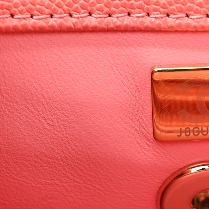 Chanel Caviar Quilted Mini Coco Handle Flap Dark Pink 7 of 10