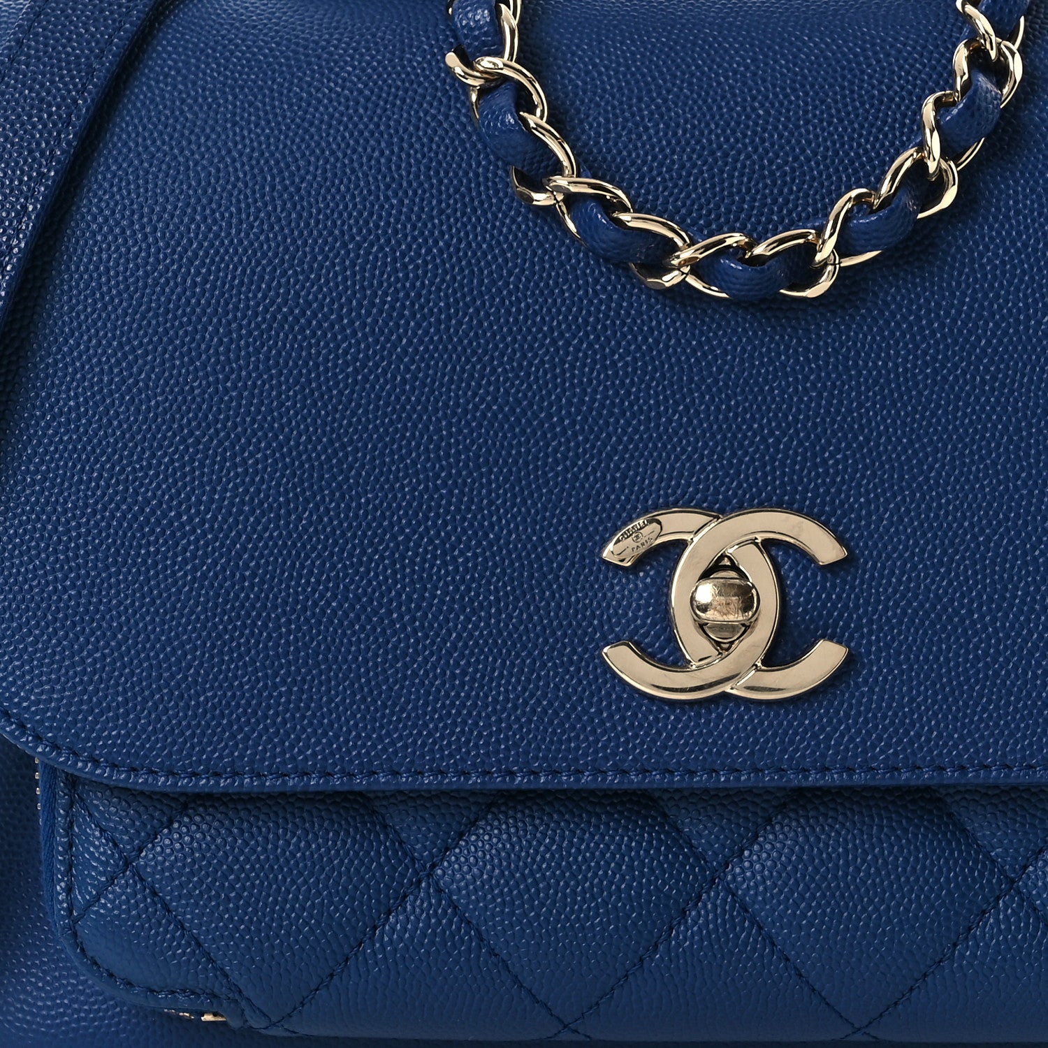 Chanel Caviar Quilted Medium Business Affinity Flap Dark Blue 8 of 10