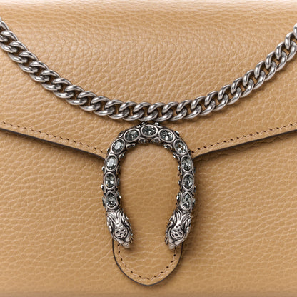 Gucci Dollar Calfskin Crystal Mini Dionysus Chain Wallet Natural Tan Black Diamond 8 of 11