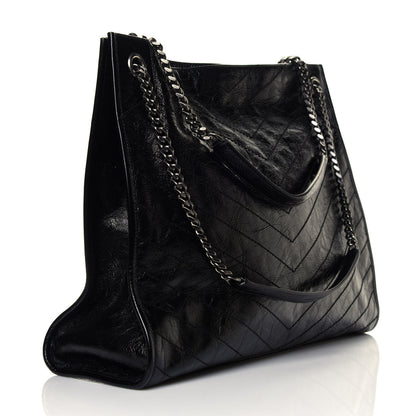 Saint Laurent Crinkled Calfskin Matelasse Monogram Niki Shoulder Bag Black 2 of 4