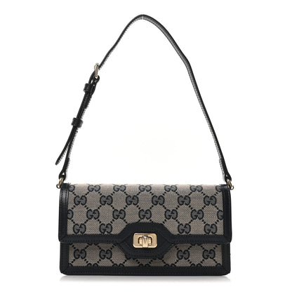 Gucci GG Monogram Mini Luce Shoulder Bag Beige Blue 1 of 9