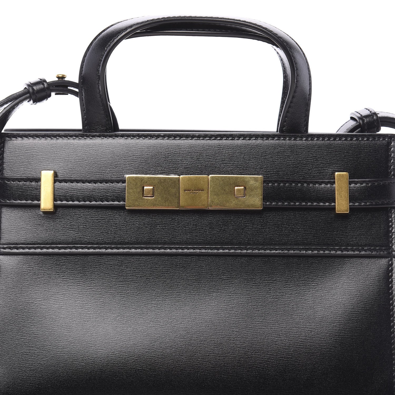 Saint Laurent Smooth Calfskin Manhattan Nano Shopper Tote Black 10 of 10