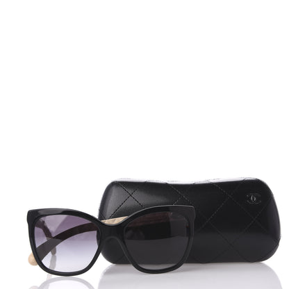 Chanel Quilted CC Sunglasses 5288-Q Black Tan 8 of 8