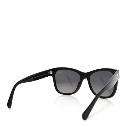 Chanel Acetate Polarized Square CC Sunglasses 5380  Black 4 of 7