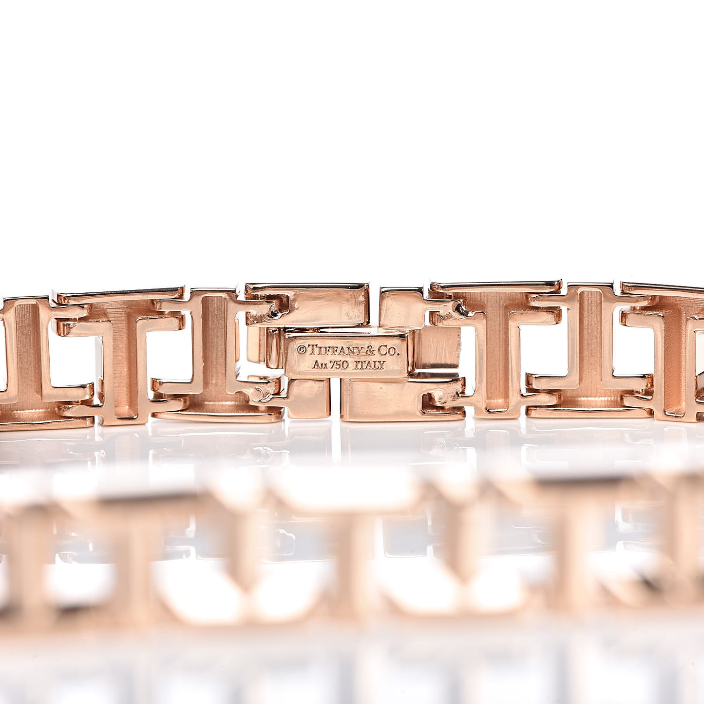 18K Rose Gold Narrow T True Bracelet