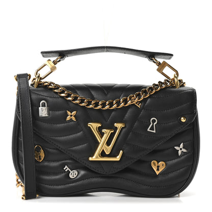 Louis Vuitton Calfskin Love Lock New Wave Chain MM Black 1 of 9