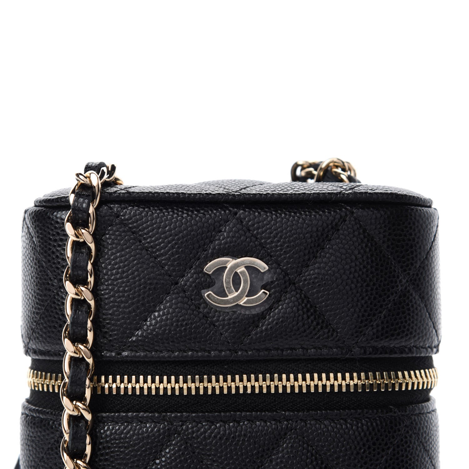 Chanel Caviar Quilted Phone Holder With Chain Black 10 of 11