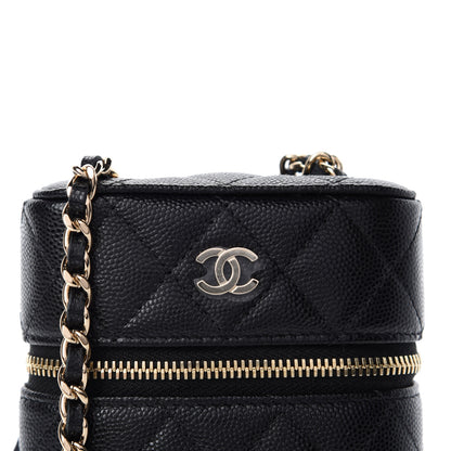 Chanel Caviar Quilted Phone Holder With Chain Black 10 of 11